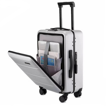 Load image into Gallery viewer, PC Trolley Luggage With Laptop Bag ABS Business Travel Wheeled Suitcases