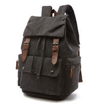 Load image into Gallery viewer, Vintage Canvas Laptop Mochila with Antitheft Pockets
