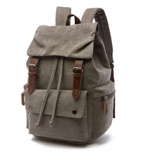 Load image into Gallery viewer, Vintage Canvas Laptop Mochila with Antitheft Pockets
