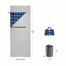 Load image into Gallery viewer, Flannel Heating Sleeping Bags Liner Ultralight Outdoor Camping Liner with Compression Bag