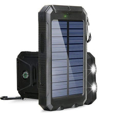 Load image into Gallery viewer, Waterproof Solar 80000mAh Power Bank Dual USB Charger with LED Light