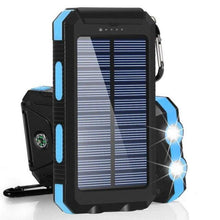 Load image into Gallery viewer, Waterproof Solar 80000mAh Power Bank Dual USB Charger with LED Light