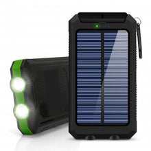 Load image into Gallery viewer, Waterproof Solar 80000mAh Power Bank Dual USB Charger with LED Light