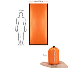Load image into Gallery viewer, Outdoor Life Bivy Emergency Sleeping Bag Thermal Keep Warm Waterproof Mylar First Aid Emergency Blanket Survival Gear