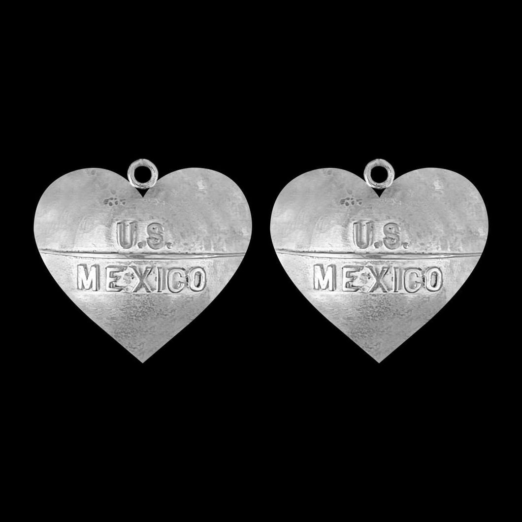 Heart - Earrings - Stainless Steel - Engraving