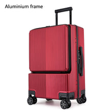 Load image into Gallery viewer, Aluminium frame Trolley luggage, Business Travel Suitcase with laptop bag and Micro USB
