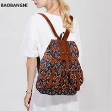 Load image into Gallery viewer, Vintage Handmade Embroidered Women's Mochila
