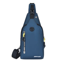 Load image into Gallery viewer, New Men's Chest Bags Waterproof Oxford Cloth Cross-body Bag with Headphone Hole USB Charging
