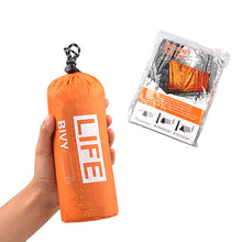 Load image into Gallery viewer, 2Person Emergency Shelter Waterproof Thermal Blanket Rescue Survival Kit Survival Tube Emergency Tent with Whistle
