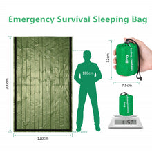 Load image into Gallery viewer, Emergency Sleeping Bags, Lightweight Survival Bivvy Sack ,Waterproof Portable Mylar Survival Gear for Outdoor
