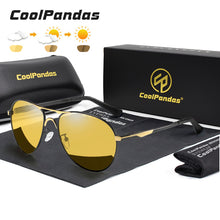 Load image into Gallery viewer, 2022 New Trend Intelligent Aviation Photochromic Men's Driving Sunglasses Day Night Vision
