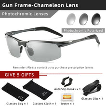 Load image into Gallery viewer, Anti-Glare Aluminum Photochromic Polarized Day Night Sunglasses for Men
